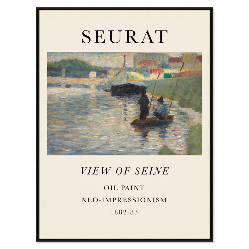 Collection «Old View» par Georges Seurat, Cadre flottant espresso, Non, H 49,5 po x l 37,5 po x P 2 po
