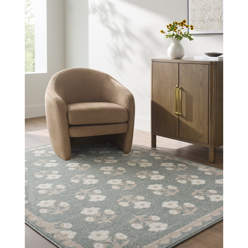 Jenni Yolo Home x Livabliss Louise Machine Woven Rug, Sage/Light Brown/Ivory, Rectangle 8'10" x 12'