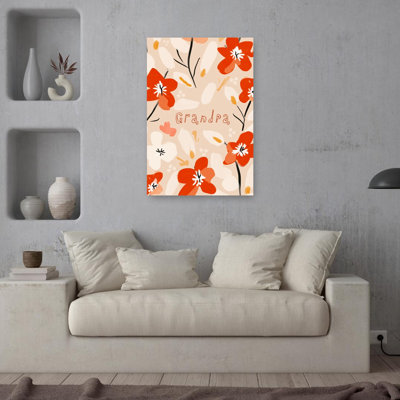 Grand-papa#039;S Blooms Affiche murale abstraite moderne rustique printanière