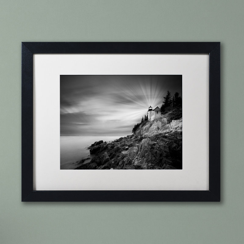 Bass Harbor Lighthouse Black Framed Landscape Photography Print