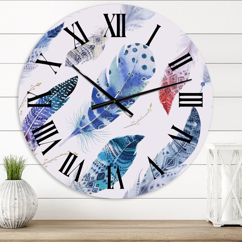 Horloge murale bohémienne et éclectique, Surdimensionné