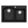 Karran Quartz 33'' X 22'' Double Bowl 60/40 Top Mount Drop-in Kitchen Sink Kit