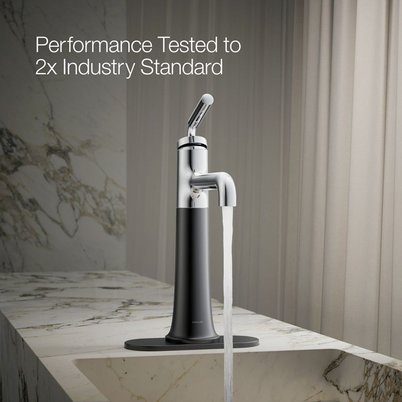 Tone Tall Single-Handle Bathroom Sink Faucet 1.0 GPM, Chrome Black