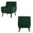 Davey Upholstered Retro Green Velvet Tufted Wide Back Armchair with Solid Wood Leg-1896434694