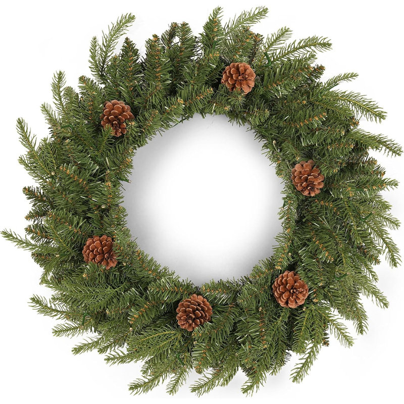  Artificial Christmas Wreath with Pine Cones