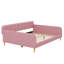 Lit de jour recouvert de tissu avec pieds-995999101-995999100