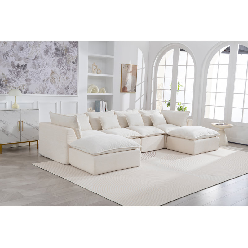 Canapé modulaire surdimensionné Boneless Cloud Couch avec assise très large et profonde pour un confort et une polyvalence ultimes