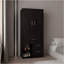 Armoire Alpine avec portes doubles, tablettes internes et barre à vêtements, noir