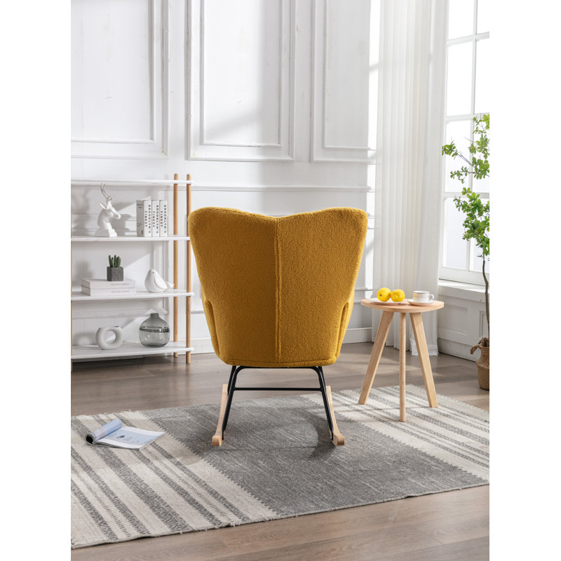 Chaise de chambre à coucher Teddy, Jaune