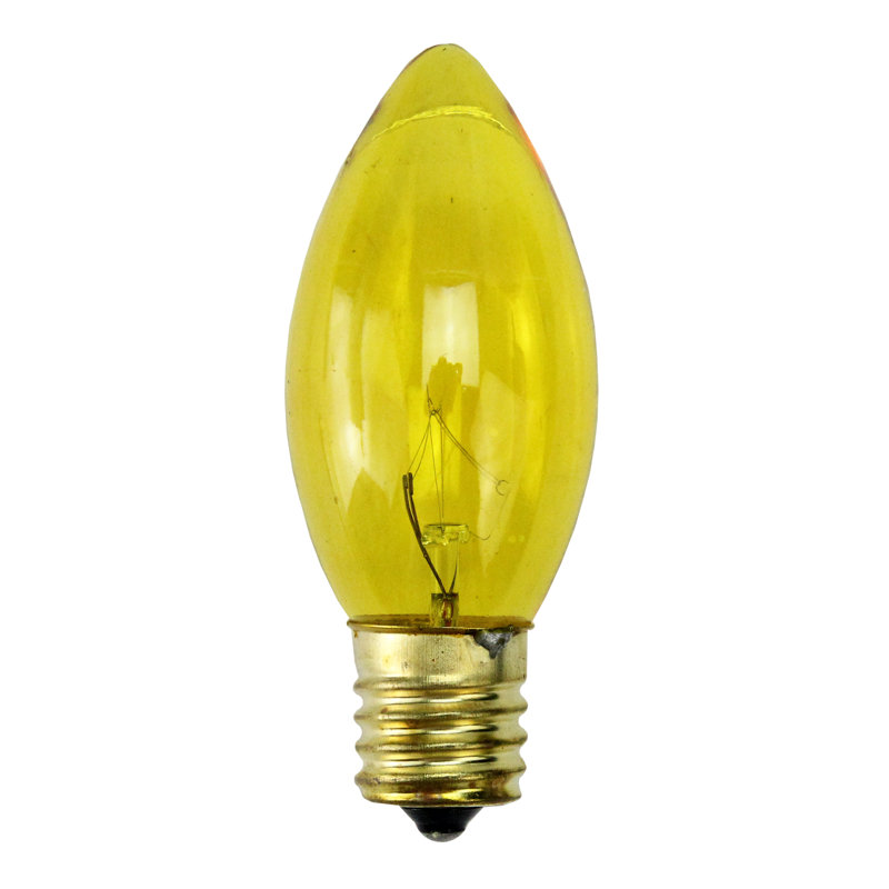 Ampoules de remplacement transparentes pour Noël C9, Jaune, H 2 po x l 5 po x P 5 po