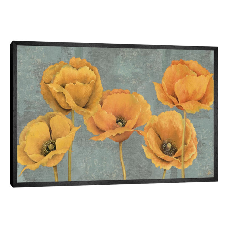 Sunset by Daphne Brissonnet - Floater Frame Painting on Canvas, Black Framed, 66.04 cm H x 45.72 cm W