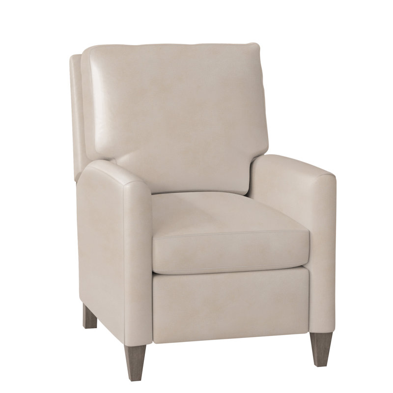 Charlotte Recliner, Rio Mineral Genuine Leather, Stone, Manual