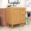 Meuble-lavabo élégant avec armoire en panneau de fibres à densité moyenne durable et comptoir résistant aux taches