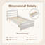 Structure de lit simple 36 po x 41 po avec tiroir de rangement et support à lattes de bois-276113094