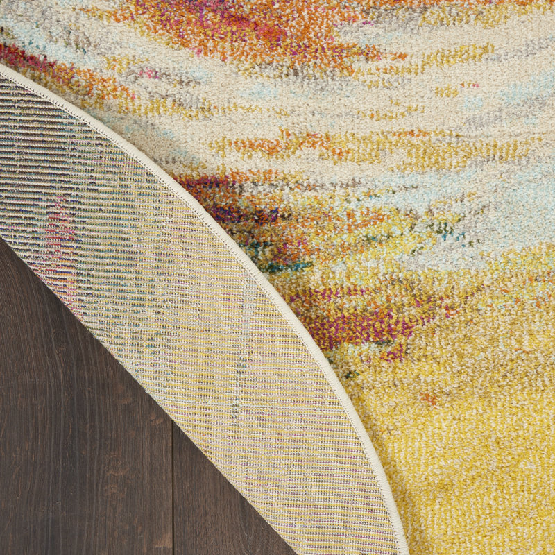 Fremantle Abstract Area Rug, Round 122cm