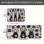 Ensemble de 2 tapis de cuisine à motif de lapin de Pâques, noir et beige