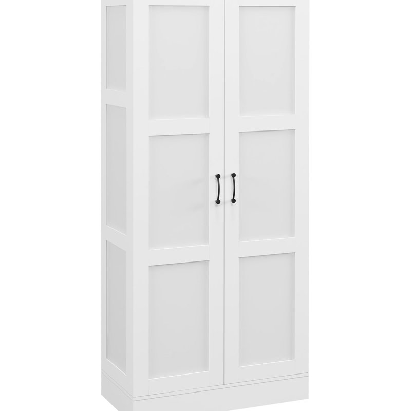 71" Tall Cabinet With Movable Shelves, White For Organized Home Spaces Storage In White, Shelves And Tidy Solution