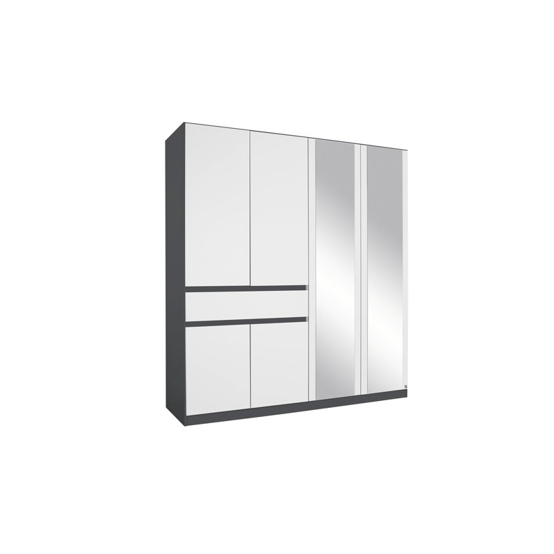 Tübingen 6 Door Wardrobe, Grey/White/Chrome