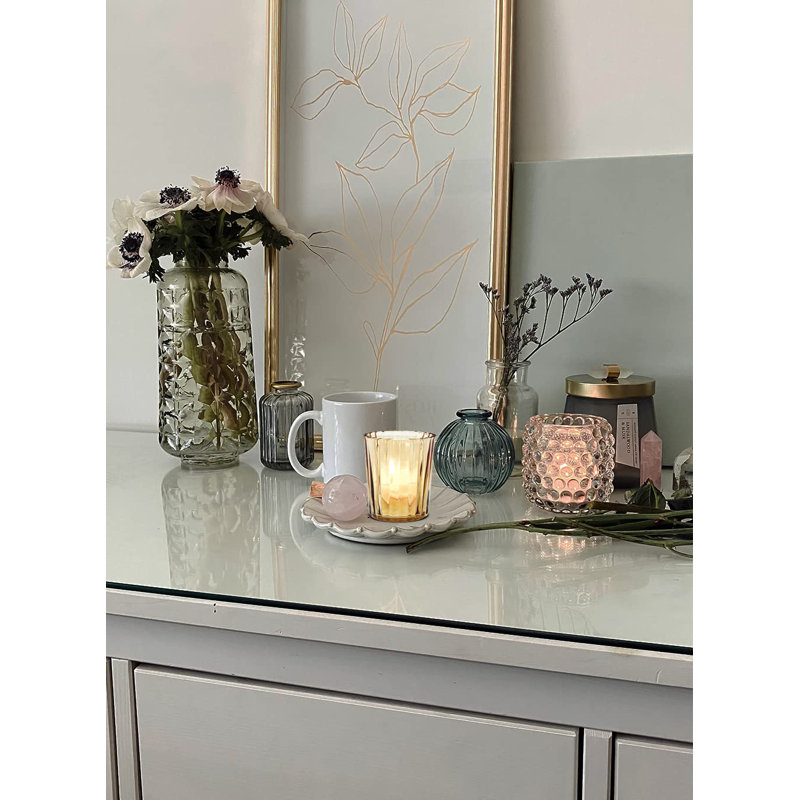 2.5'' H Glass Tabletop Votive Holder, Light Amber