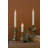  Set of Two Resin Taper Candle Holders Deer Design Decorative Tabletop Decor Accent Gold Distressed Finish