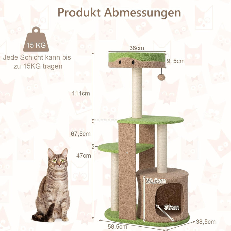 Uvalda 111cm H Cat Tree