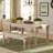 Valerie Pine Rectangular Solid Wood Top with Solid Wood Base Dining Table-15059047