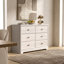 Commode 6 tiroirs avec base sculptée en bois massif Burkhart-1300685553