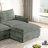Upholstered Sofa Couch With Ottomans