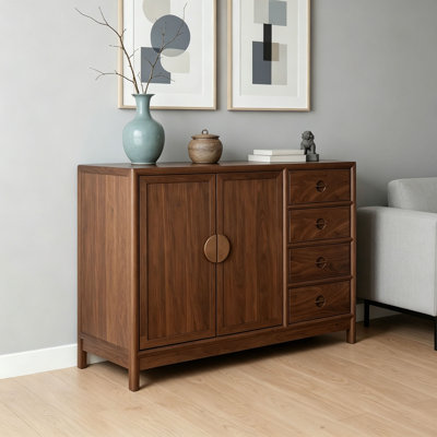 Retro solid wood storage sideboard