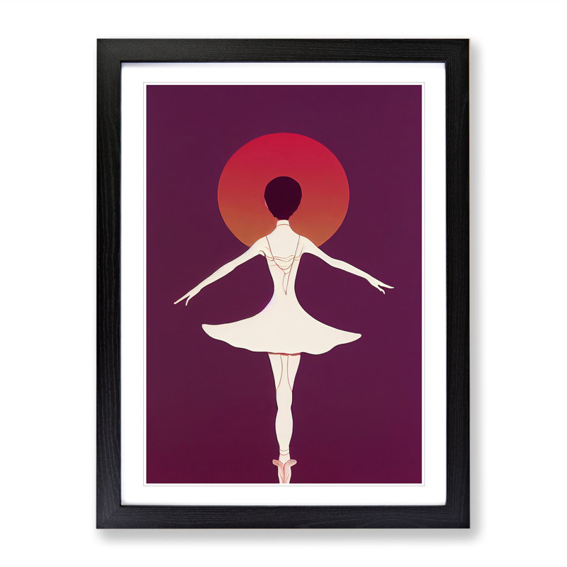 Solo Ballerina - Single Picture Frame Print, 64cm H x 46cm W x 2cm D, Black Framed