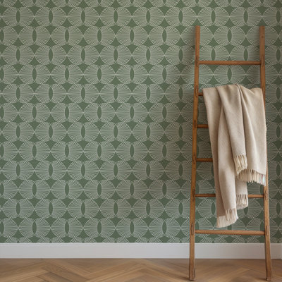 Paume - Papier peint vert sauge par Julianne Taylor Style
