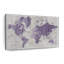 " Old World Map Purple Grey Canvas Print "-92520483