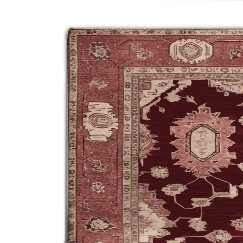 Tapis intérieur et extérieur brun Overdyed, Rectangulaire 8 pi x 10 pi