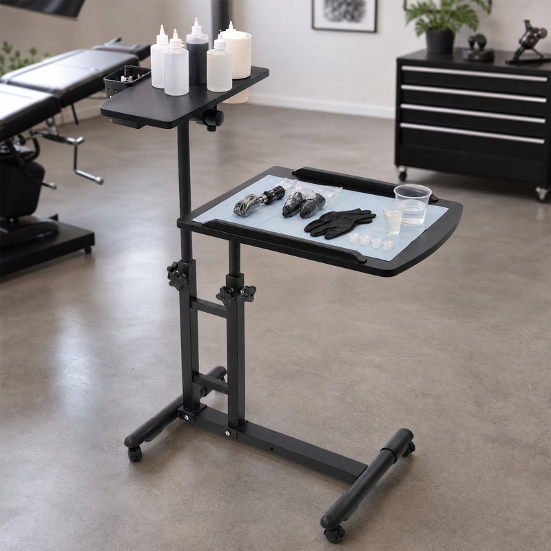 Interlandi Adjustable Height L-Shaped Iron Standing Desk