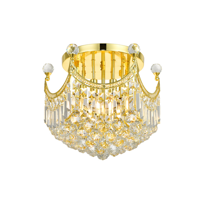 Eustacio Semi Flush Mount, Gold