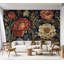 Adhésif mural floral pelez et collez - grandes fleurs de style kilim-1869921464