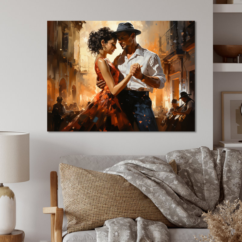 Cuba Salsa Nights Dancers I - reproduction d'art sur métal, H 30 po x l 40 po x P 1 po