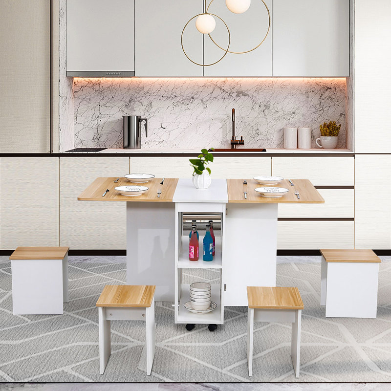 Edmundson Dining Set, Natural/White