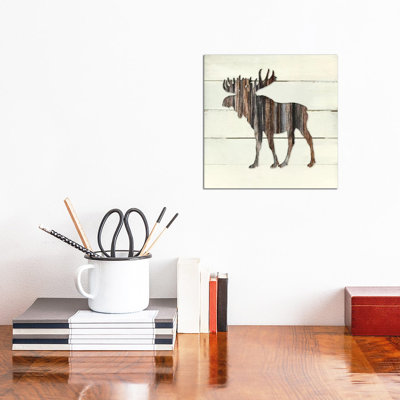 Woodland Moose by Carol Robinson - Wrapped Canvas Print