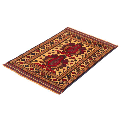 Tapis rouge tadjik 2 pi 11 po x 4 pi 6 po