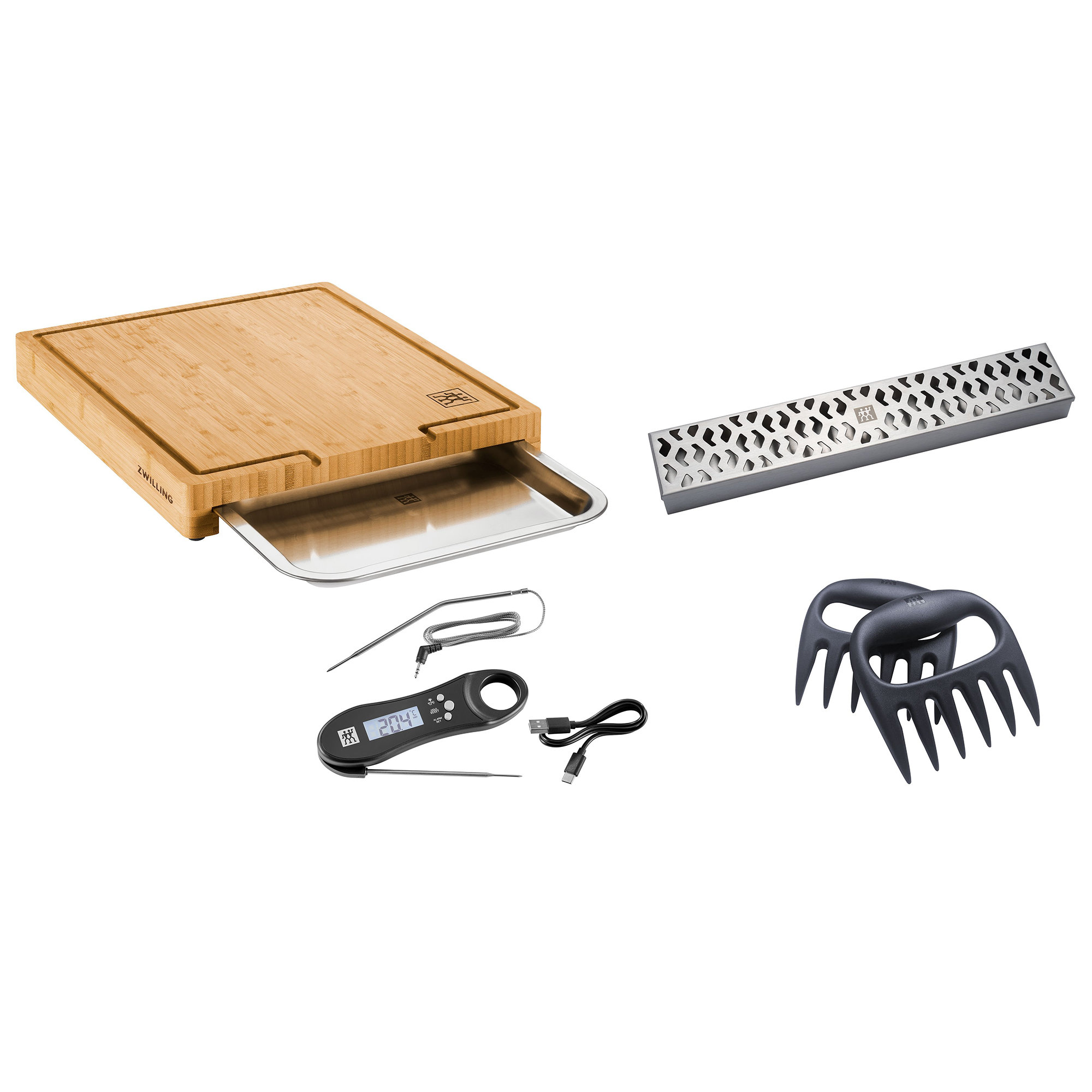 ZWILLING J.A. Henckels ZWILLING BBQ+ Bamboo Cutting Board with Tray