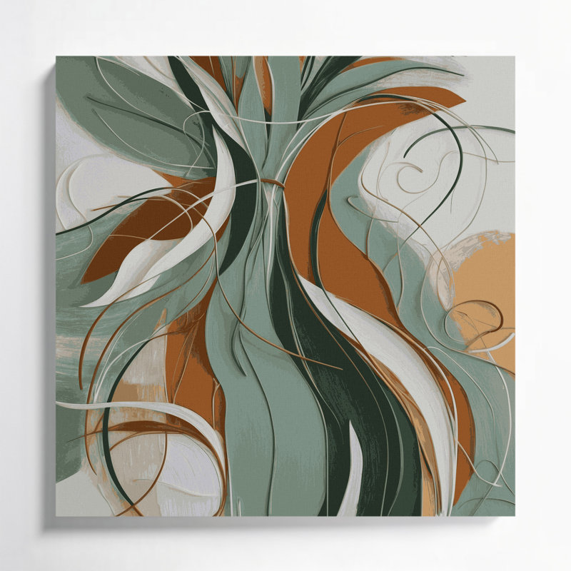 Abstrait art figuratif gris sur toile 50, H 12 po x l 12 po