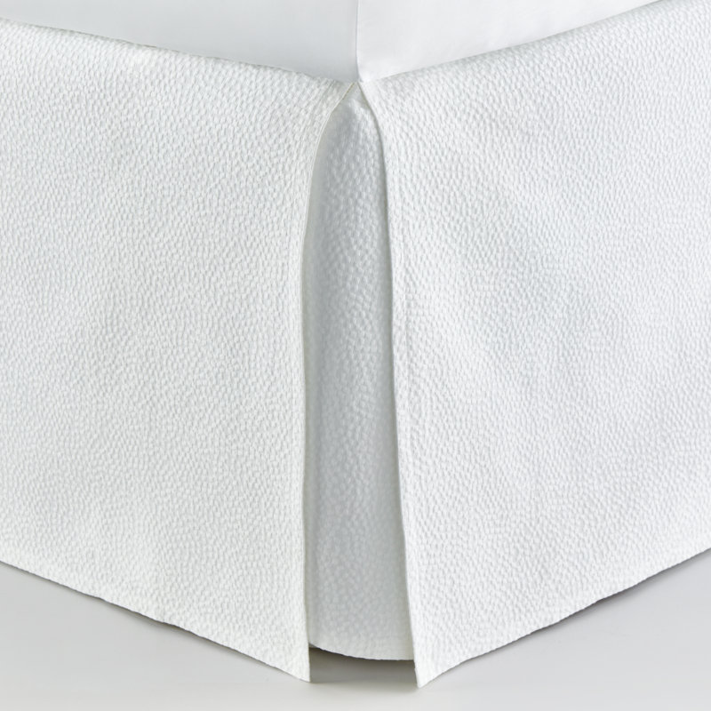 Montauk Paneled 22" Bed Skirt, Queen, White