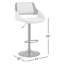 Mid-century Adjustable Height Bar Stool with Arms in Faux Leather and Metal-1959663875-1959663878