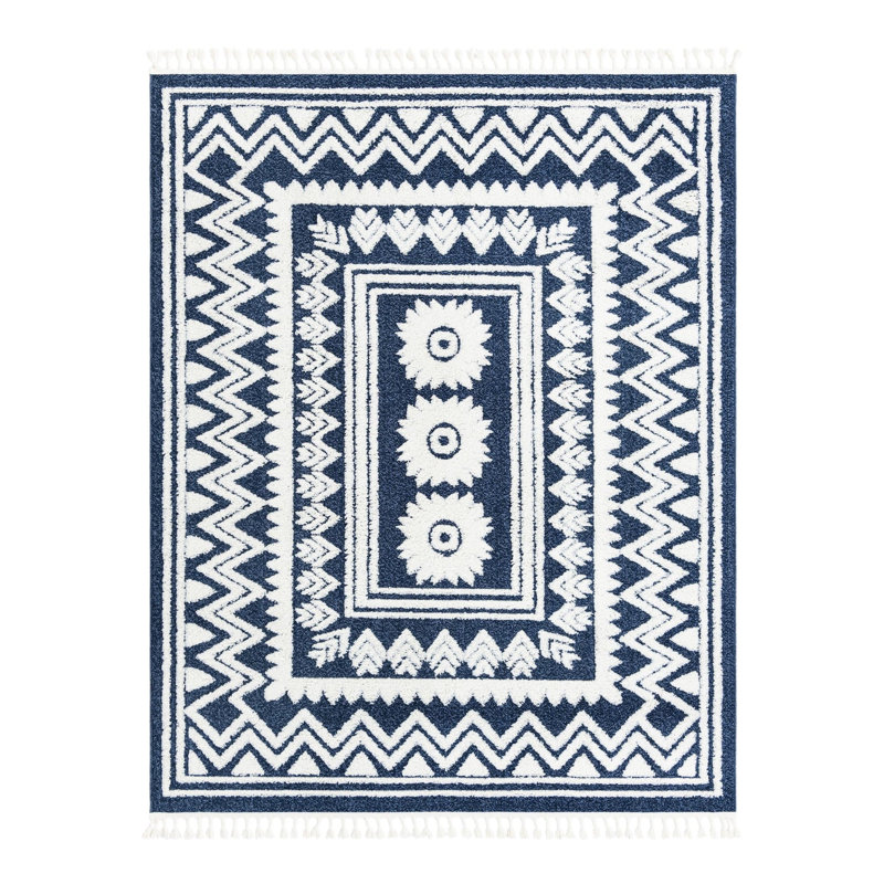 Matsue Geometric Indoor Rug, Rectangle 7'10" x 10'