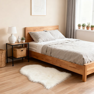 Plush Faux Sheepskin White Rug