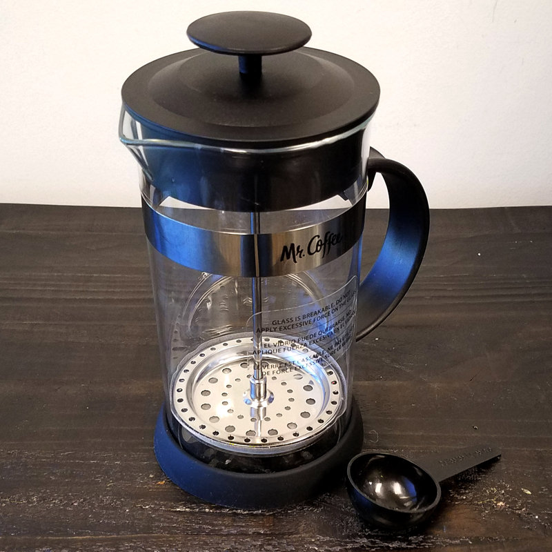 Gibson 4-Cup Mr. Coffee Cafe Oasis Glass Body French Press Coffee Maker