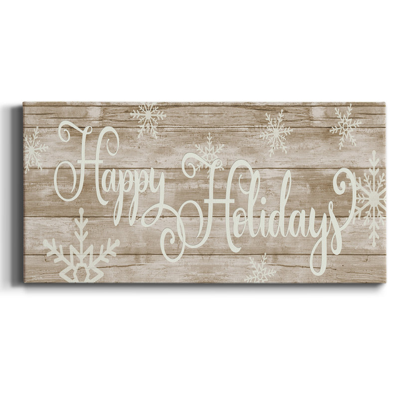 Joyeuses fêtes sur toile, H 24 po x l 48 po x P 1,5 po