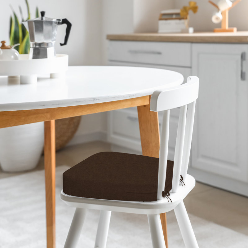 Coussins de chaise d'intérieur de 2,5 po d'épaisseur imperméables pour les chaises de salle à manger, 6, Brun
