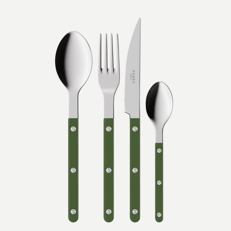 Bistrot Solid - 24 Pieces Cutlery Set - For 6 People, Green